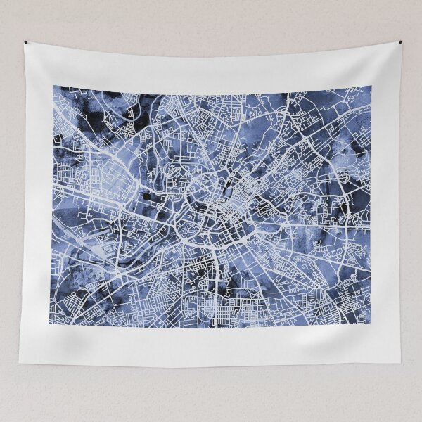 Item preview, Manchester England Street Map designed and sold by ArtPrints.