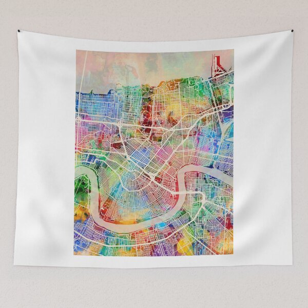 Item preview, New Orleans Street Map designed and sold by ArtPrints.
