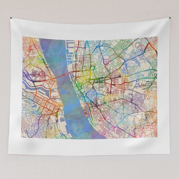 Item preview, Liverpool England Street Map designed and sold by ArtPrints.