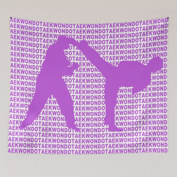 Item preview, Taekwondo Side Kick Small Text Purple  designed and sold by yin888.