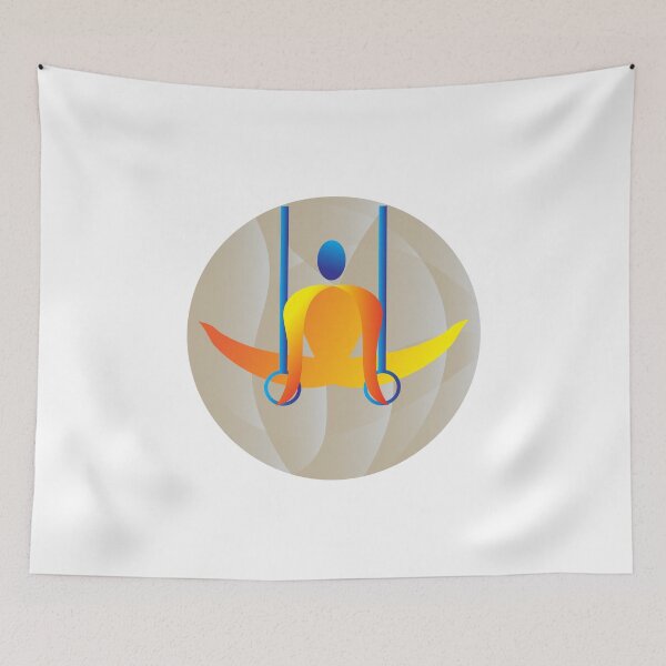 Item preview, Gymnastics Still Rings Circle Retro designed and sold by patrimonio.