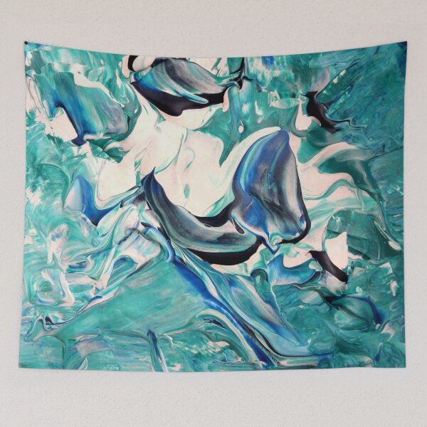 Aperçu de l'œuvre Blue & White Abstract Design créée et vendue par ShiningEyeArts.