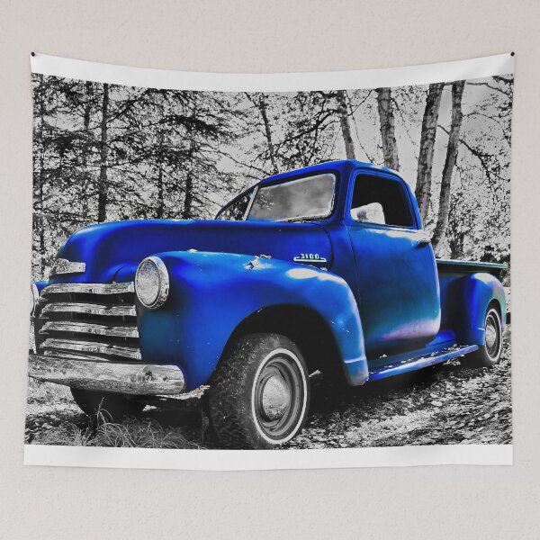 Item preview, B/W & Old Blue Truck designed and sold by ADM  Photography.