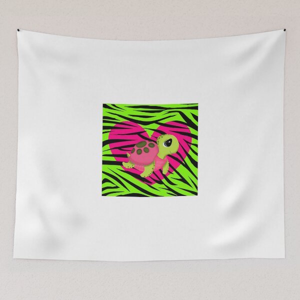 Item preview, Hot Pink & Green Seat Turtle Zebra Heart designed and sold by BeachBumFamily.