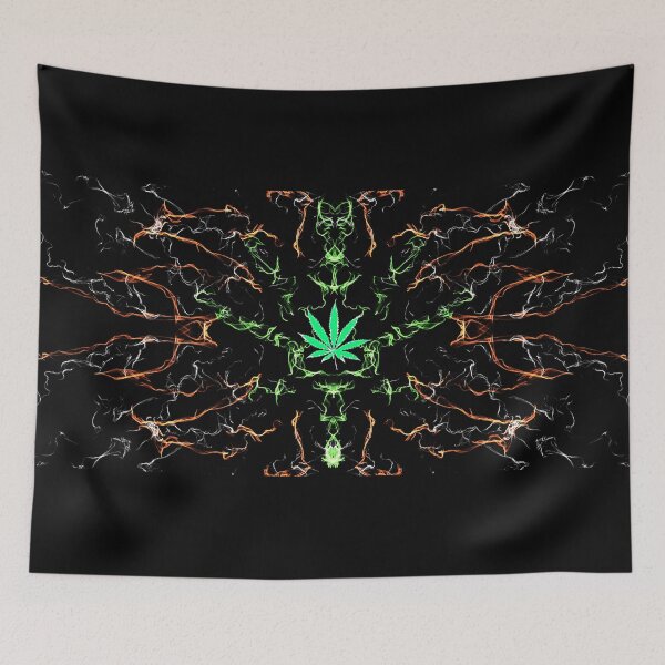 Item preview, Marijuana Leaf Psychedelic pattern designed and sold by Dark Threads.