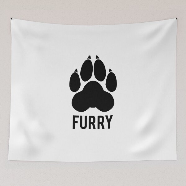 Item preview, FURRY pawprint -black- designed and sold by 8Bit-Paws.