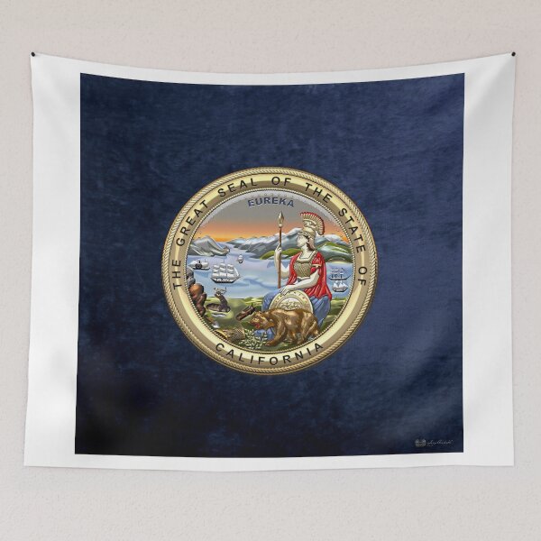 Item preview, California State Seal over Blue Velvet designed and sold by Serge Averbukh Art Studio.