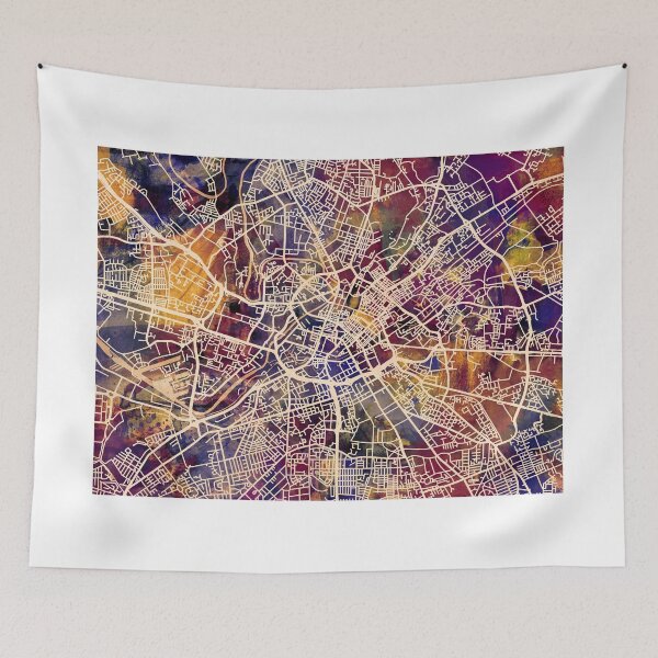 Item preview, Manchester England Street Map designed and sold by ArtPrints.