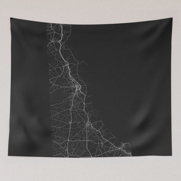 Item preview, Roads of Delaware. (White on black) designed and sold by Graphical-Maps.