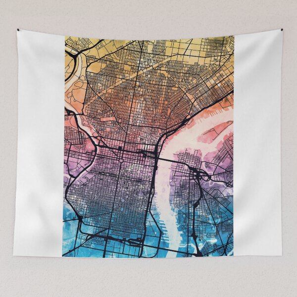 Item preview, Philadelphia Pennsylvania Street Map designed and sold by ArtPrints.