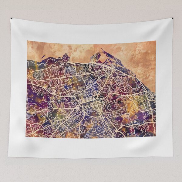 Item preview, Edinburgh Street Map designed and sold by ArtPrints.