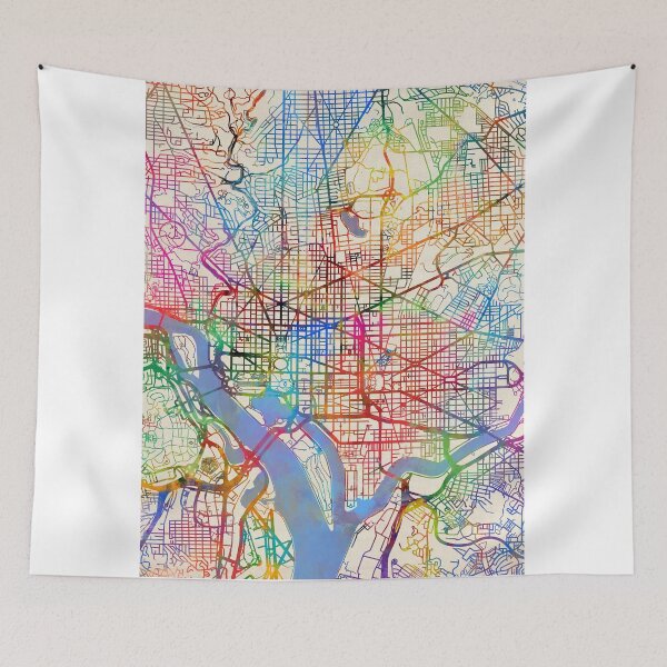Item preview, Washington DC Street Map designed and sold by ArtPrints.