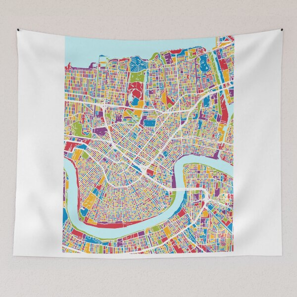 Item preview, New Orleans Street Map designed and sold by ArtPrints.