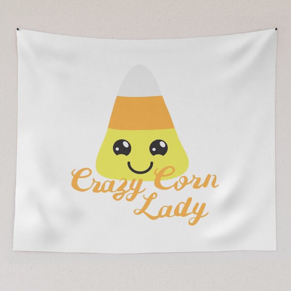 Item preview, Crazy corn lady (Halloween funny) designed and sold by jazzydevil.