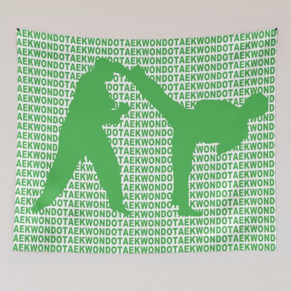 Item preview, Taekwondo Side Kick Small Text Green  designed and sold by yin888.
