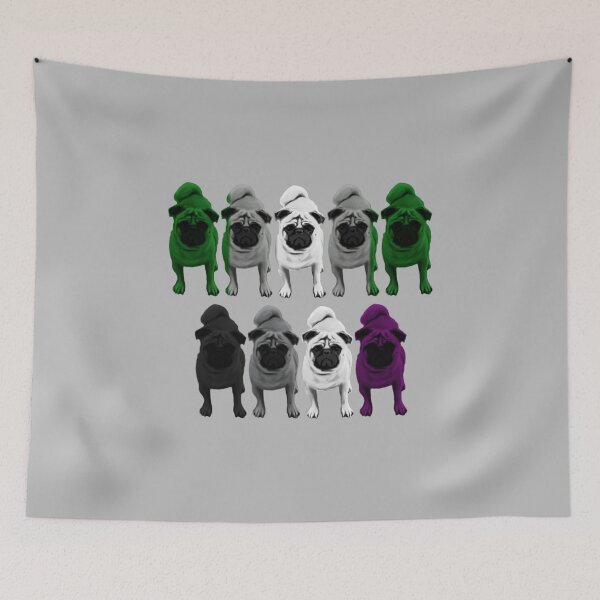 Item preview, Grayromantic Ace Pride Pugs designed and sold by shaneisadragon.