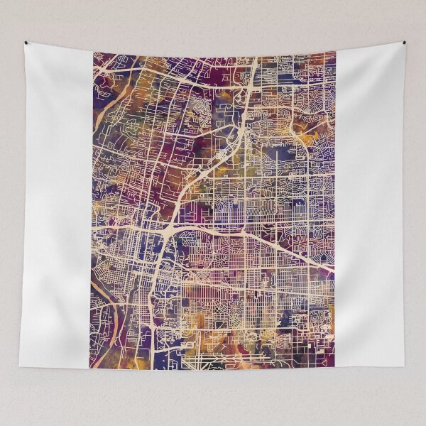 Item preview, Albuquerque New Mexico City Street Map designed and sold by ArtPrints.