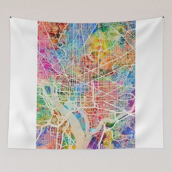 Item preview, Washington DC Street Map designed and sold by ArtPrints.