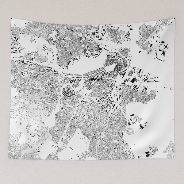Item preview, Boston Map White designed and sold by duzhd.