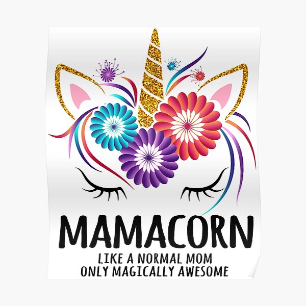 Download Unicorn Mom Birthday Posters Redbubble