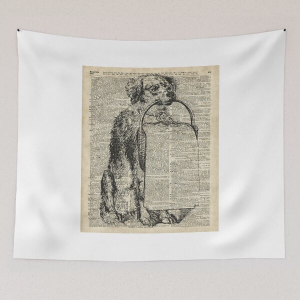 Item preview, Dog with a Picnic Basket designed and sold by DictionaryArt.