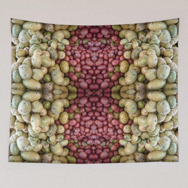 Item preview, Red and White Potato Duvet designed and sold by GolemAura.