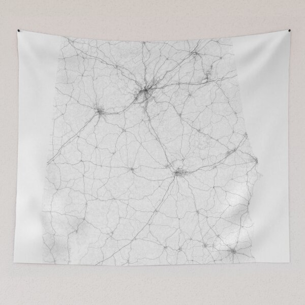 Item preview, Roads of Alabama. (Black on white) designed and sold by Graphical-Maps.