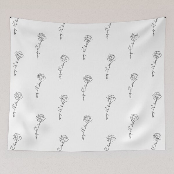 Item preview, Line Art Rose with Love Hurts and Thorns designed and sold by Merlino214.
