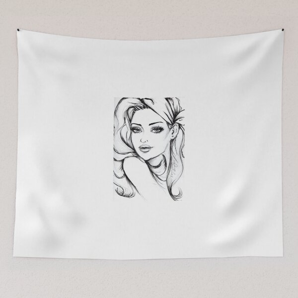 Item preview, Fashion Hippi Girl Drawing  designed and sold by Derya Çakırsoy.