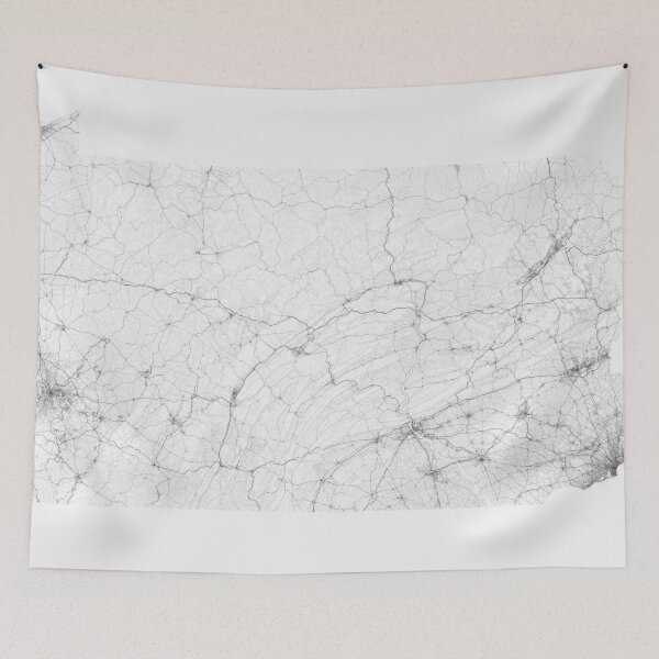 Item preview, Roads of Pennsylvania. (Black on white) designed and sold by Graphical-Maps.