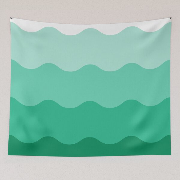 Item preview, Mint Thick Ombre Waves designed and sold by ImageNugget.