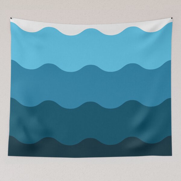Item preview, Blue Thick Ombre Waves designed and sold by ImageNugget.