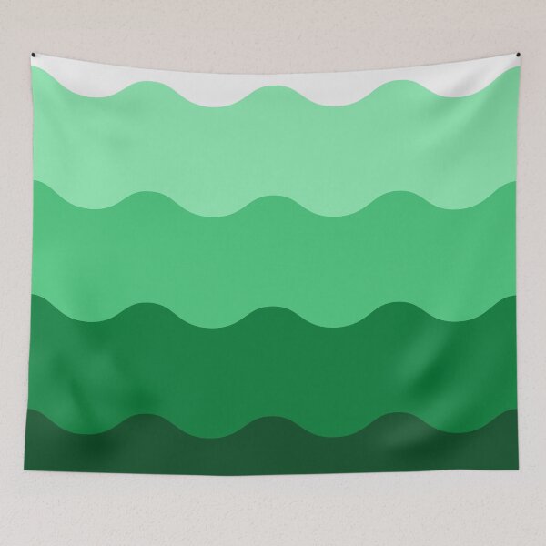Item preview, Green Thick Ombre Waves designed and sold by ImageNugget.