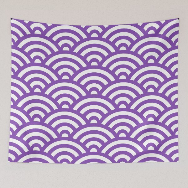 Item preview, LightPurple Japanese Inspired Waves Shell Pattern designed and sold by ImageNugget.