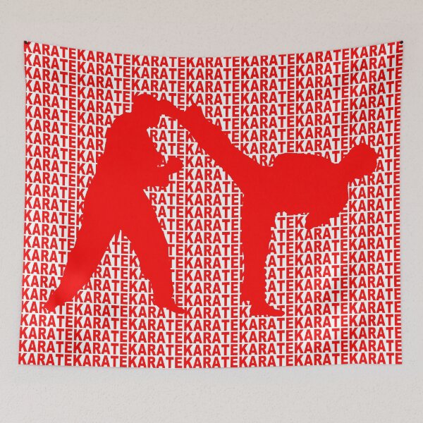 Item preview, Karate Side Kick With Text Background Red designed and sold by yin888.