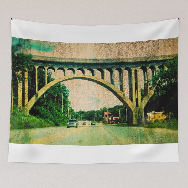 Item preview, Kansas City Southern Concrete Railroad Bridge, Grunge, Vintage Style designed and sold by PhotosByTrish.
