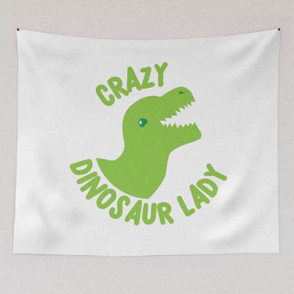 Item preview, Crazy Dinosaur Lady (green circle with a TREX) designed and sold by jazzydevil.