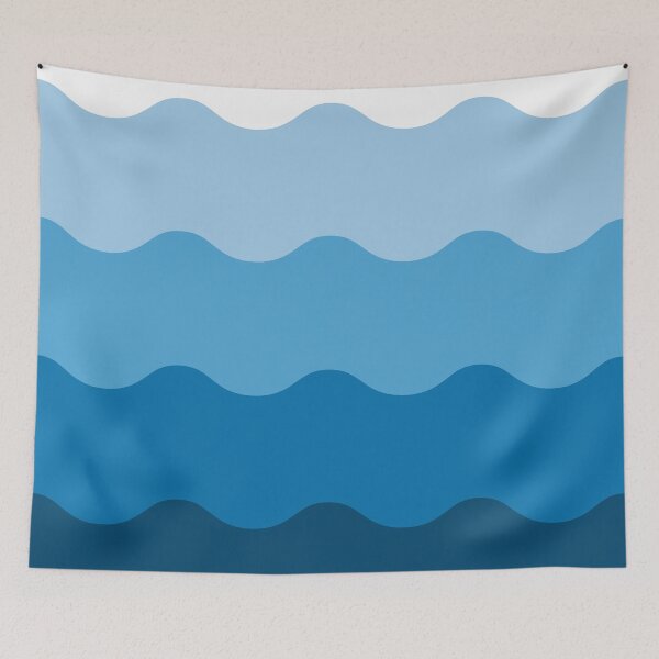 Item preview, LightBlue Thick Ombre Waves designed and sold by ImageNugget.