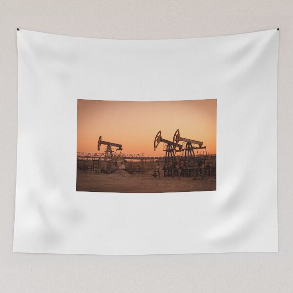 Item preview, Oil pumps on a oil field. designed and sold by bashta.