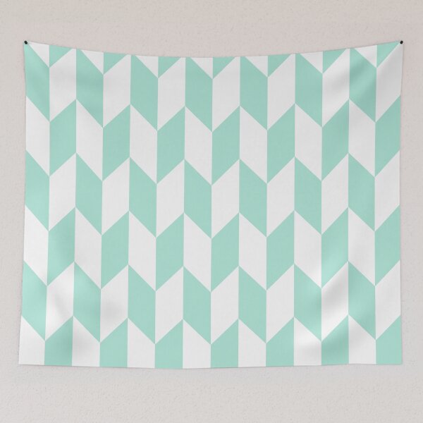 Item preview, Mint Thick Offset Chevrons designed and sold by ImageNugget.