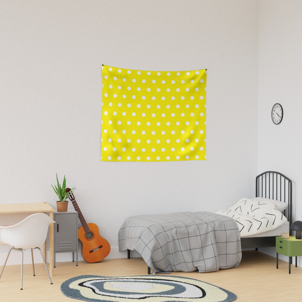 Yellow and white tapestry sale