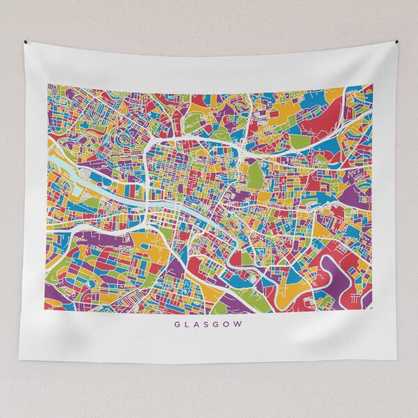 Item preview, Glasgow Street Map designed and sold by ArtPrints.