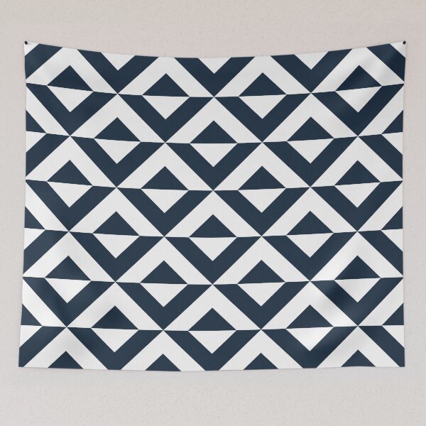 Item preview, Navy Square Diamond Chevron Pattern designed and sold by ImageNugget.