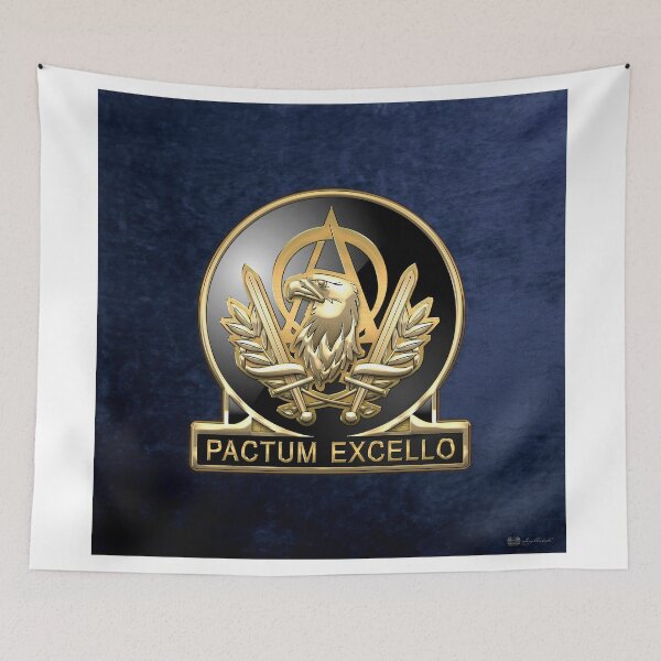 Item preview, Acquisition Corps - A A C Regimental Insignia over Blue Velvet designed and sold by Serge Averbukh Art Studio.