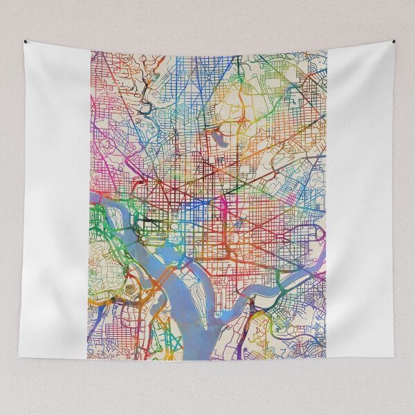 Item preview, Washington DC Street Map designed and sold by ArtPrints.