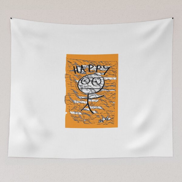 Item preview, HAPPY STICKMAN designed and sold by squigglemonkey.