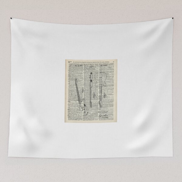 Item preview, Guitar Illustration over old dictionary page designed and sold by DictionaryArt.