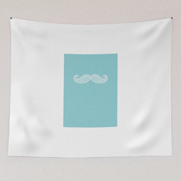 Item preview, Turquoise & White Moustache designed and sold by artisanobscure.