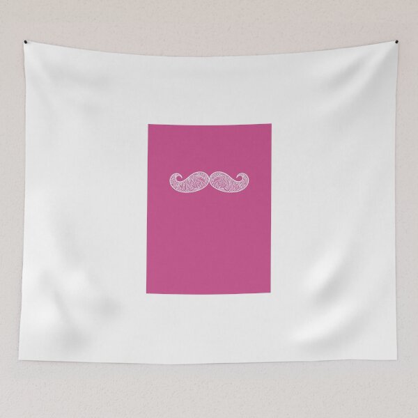 Item preview, Pink & White Moustache designed and sold by artisanobscure.