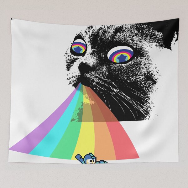 Item preview, Rainbow Cat vs Mega Man designed and sold by CopeStarr.